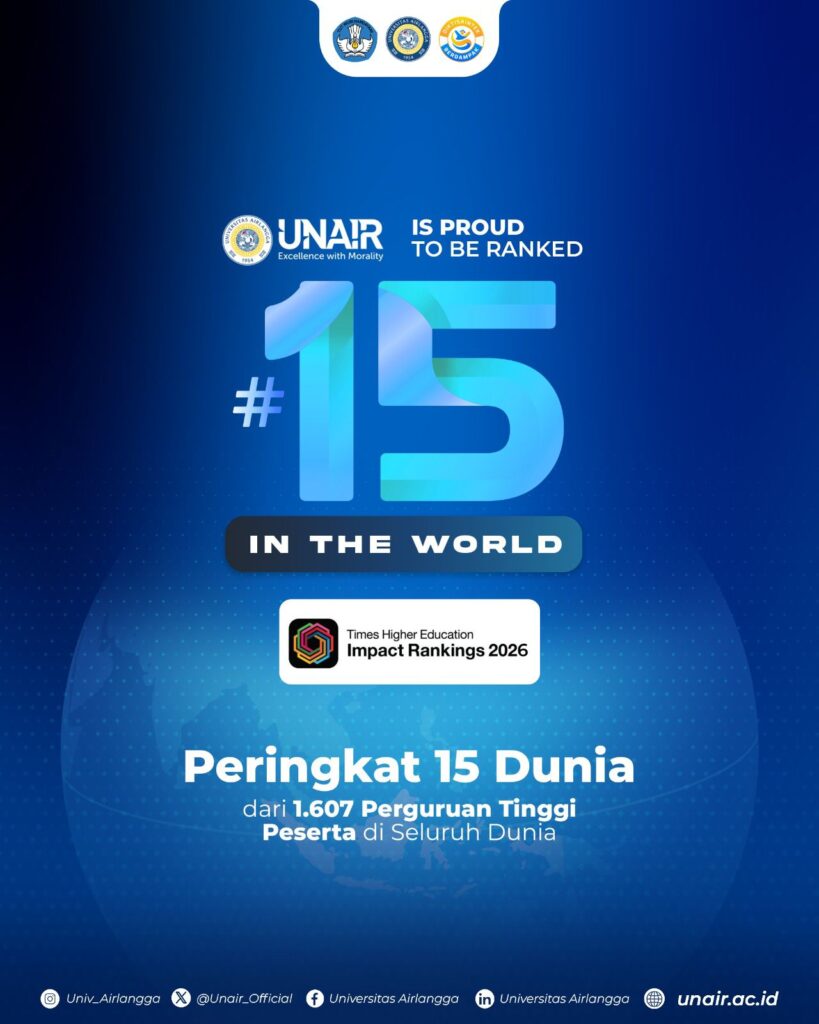 Peringkat 15 Dunia UNAIR Mengukuhkan Posisi sebagai Kampus Terbaik Indonesia